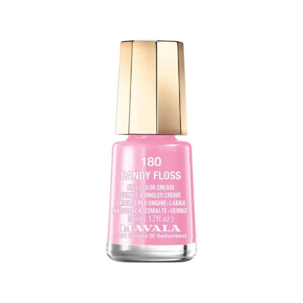 Mavala Nail Color Cream 180 Candy Floss 5ml | Long-Lasting Pink Nail Polish with Glossy Finish