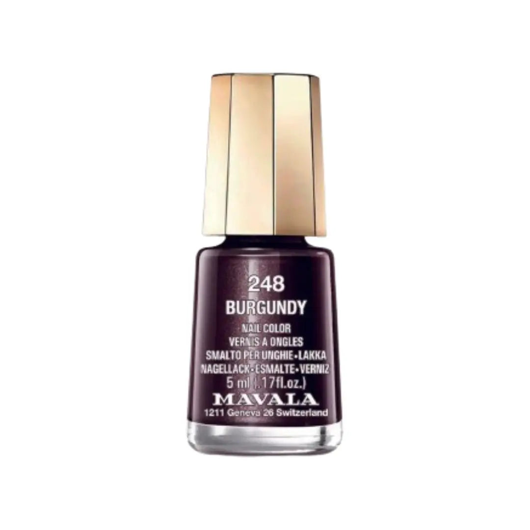 Mavala Nail Color Cream 248 Burgundy 5ml | Deep Burgundy Nail Polish with Long-Lasting Shine