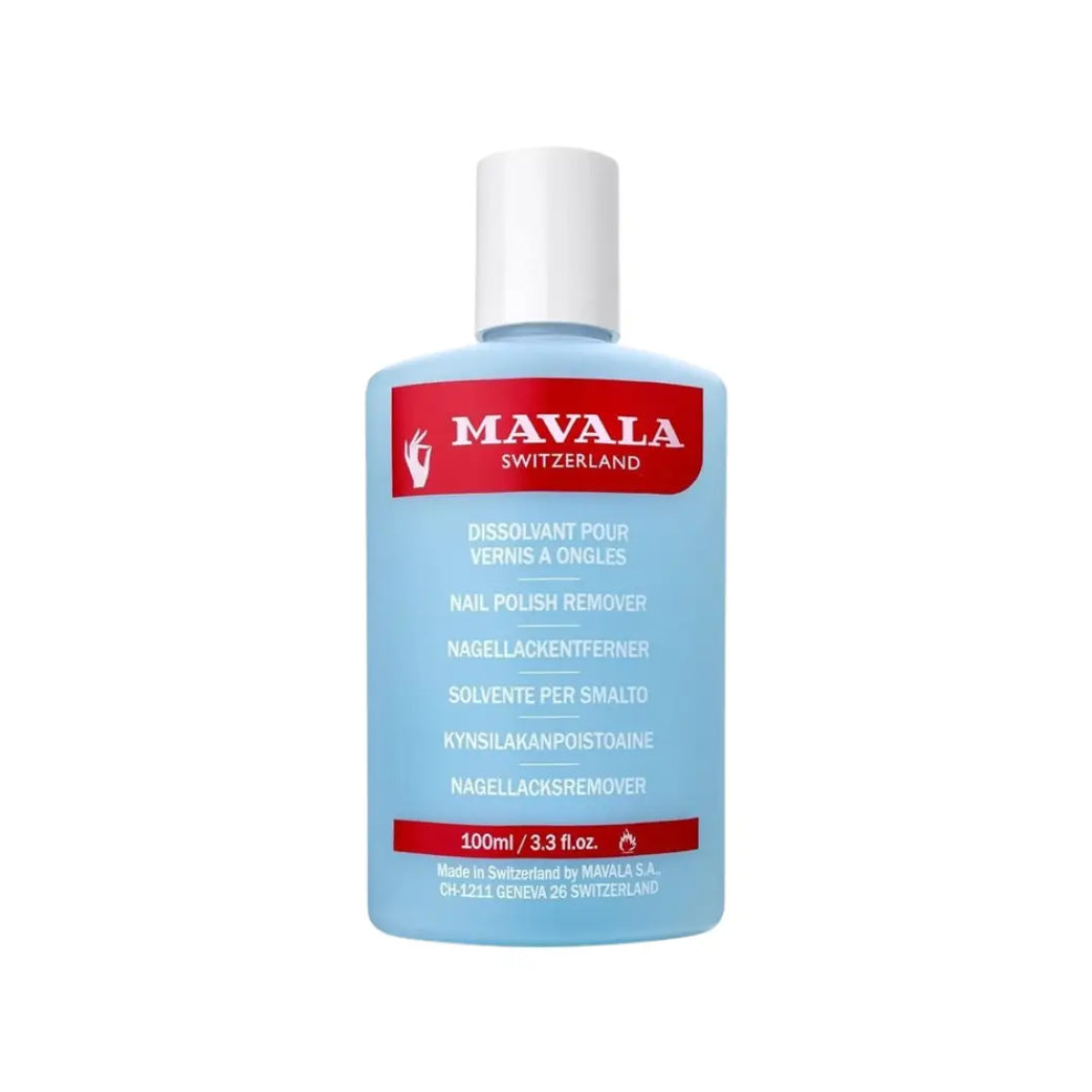 Mavala Nail Polish Remover Blue 100ml | Acetone-Free Remover for Delicate & Fragile Nails