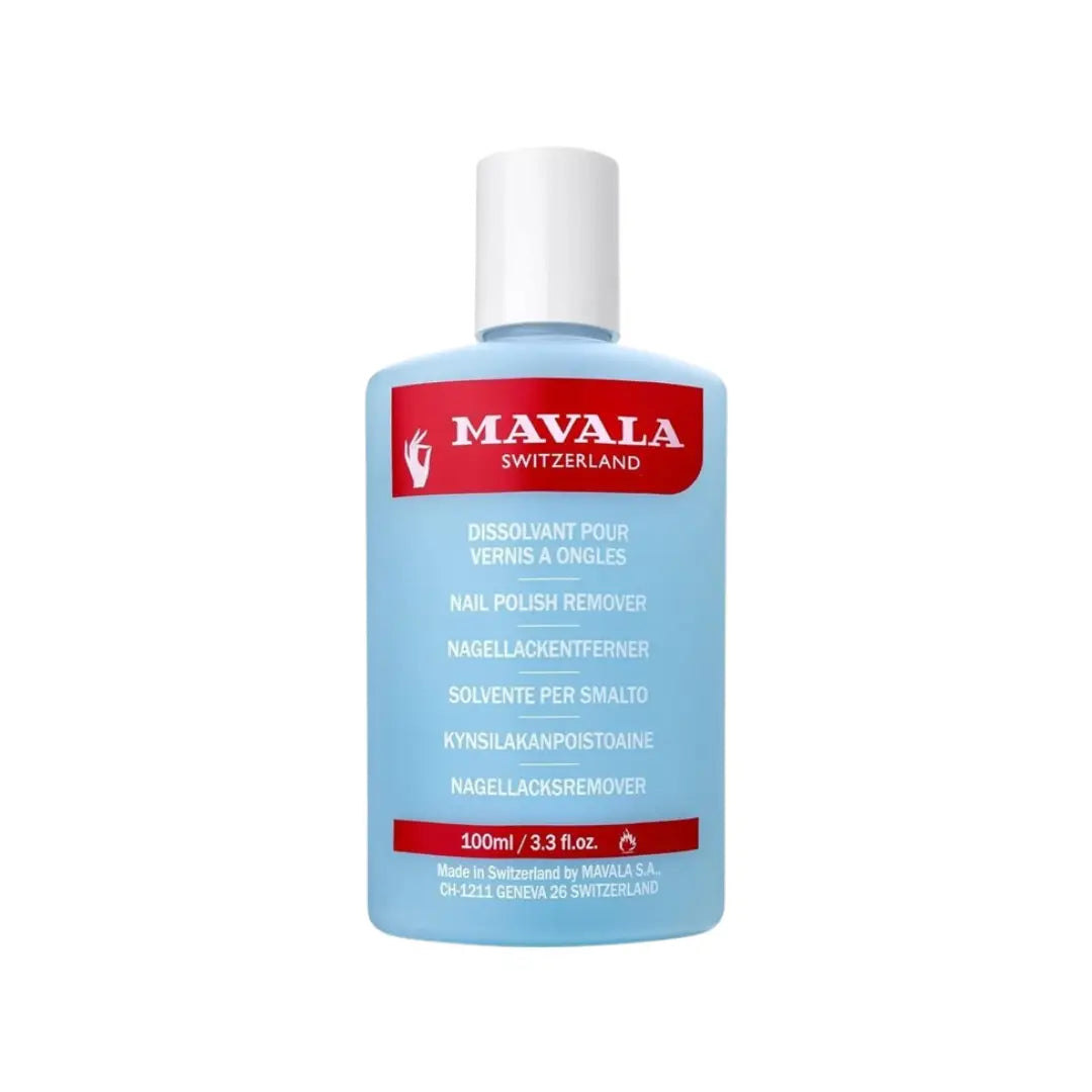 Mavala Nail Polish Remover Blue 100ml | Acetone-Free Remover for Delicate & Fragile Nails