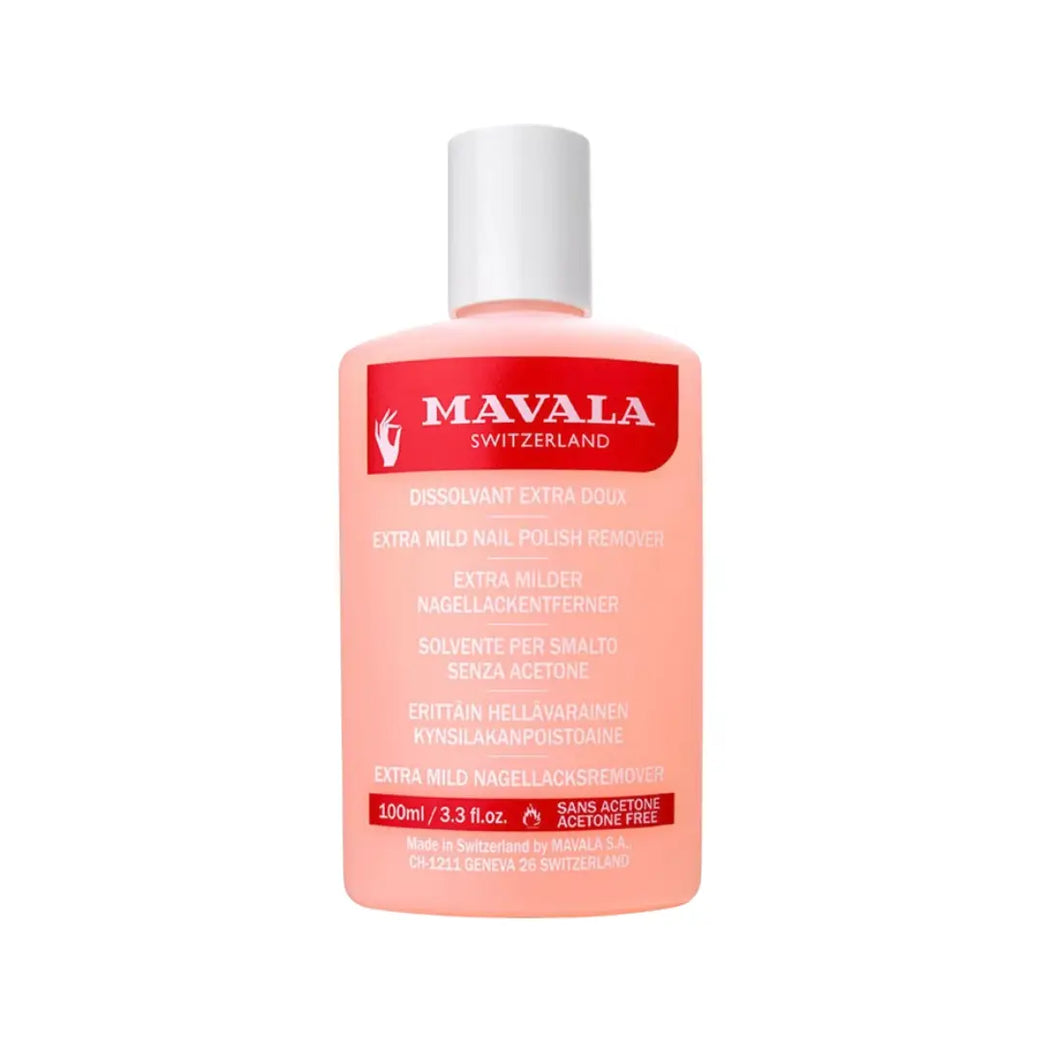 Mavala Nail Polish Remover Pink 100ml | Acetone-Free Remover for Delicate & Fragile Nails