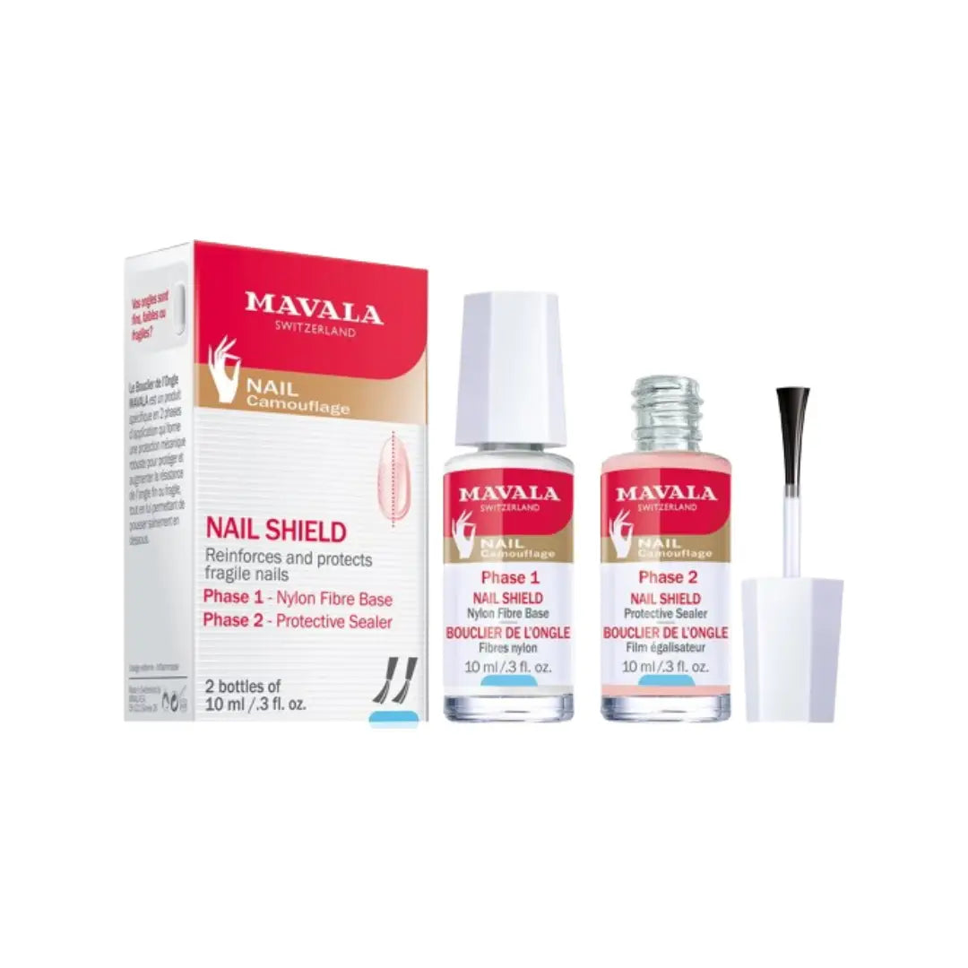 Mavala Nail Shield 10ml 2-Pack | Nail Strengthening Treatment for Weak & Fragile Nails