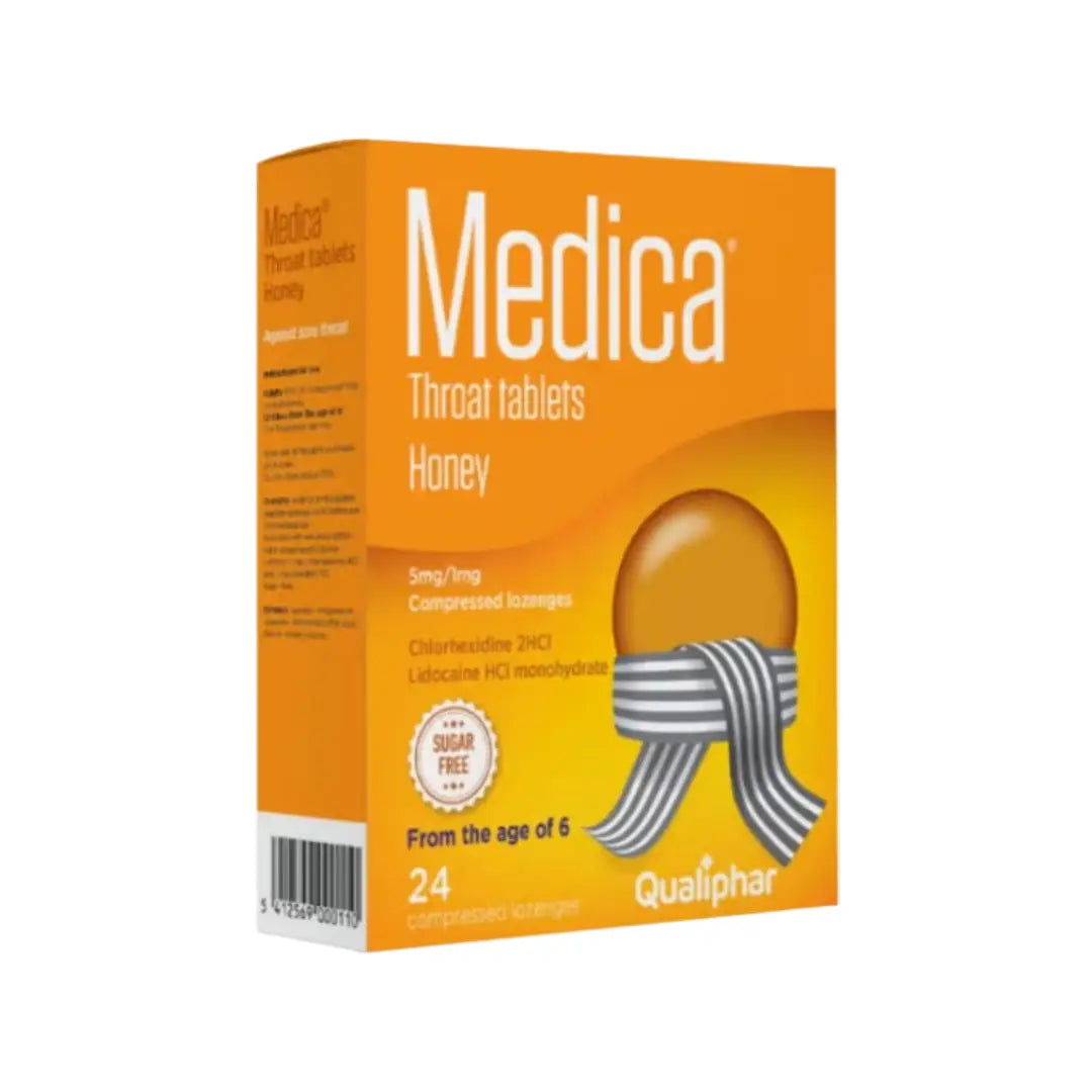 Medica Honey Throat Tablets 24s | Honey Throat Lozenges for Soothing Throat Comfort