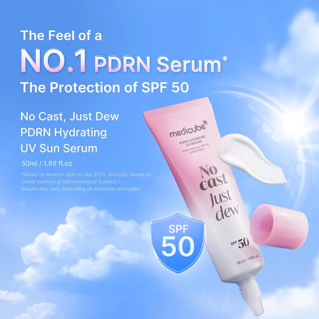 Medicube No Cast Just Dew PDRN Hydrating UV Serum SPF50+ 50ml
