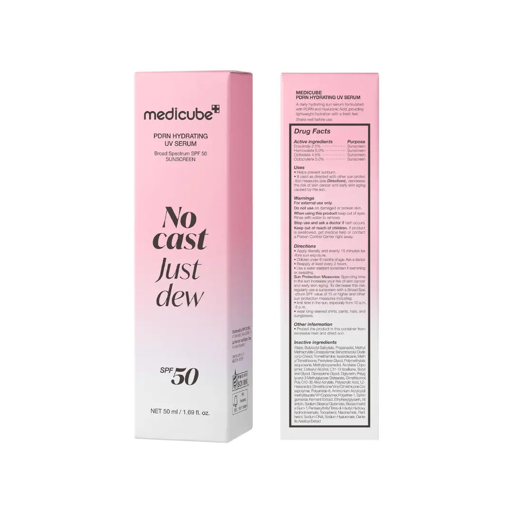 Medicube No Cast Just Dew PDRN Hydrating UV Serum SPF50+ 50ml