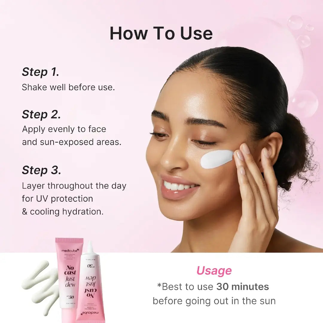 Medicube No Cast Just Dew PDRN Hydrating UV Serum SPF50+ 50ml