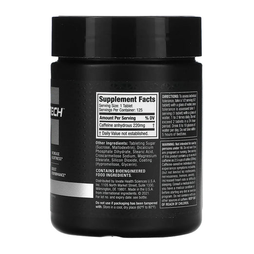 MUSCLE TECH PLATINUM CAFFEINE 220MG TAB 125s