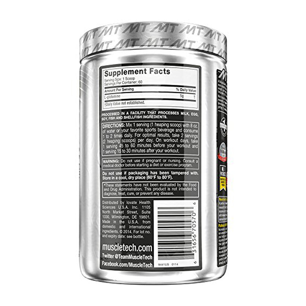 MuscleTech Platinum 100% Glutamine , 300 Grams Unflavored