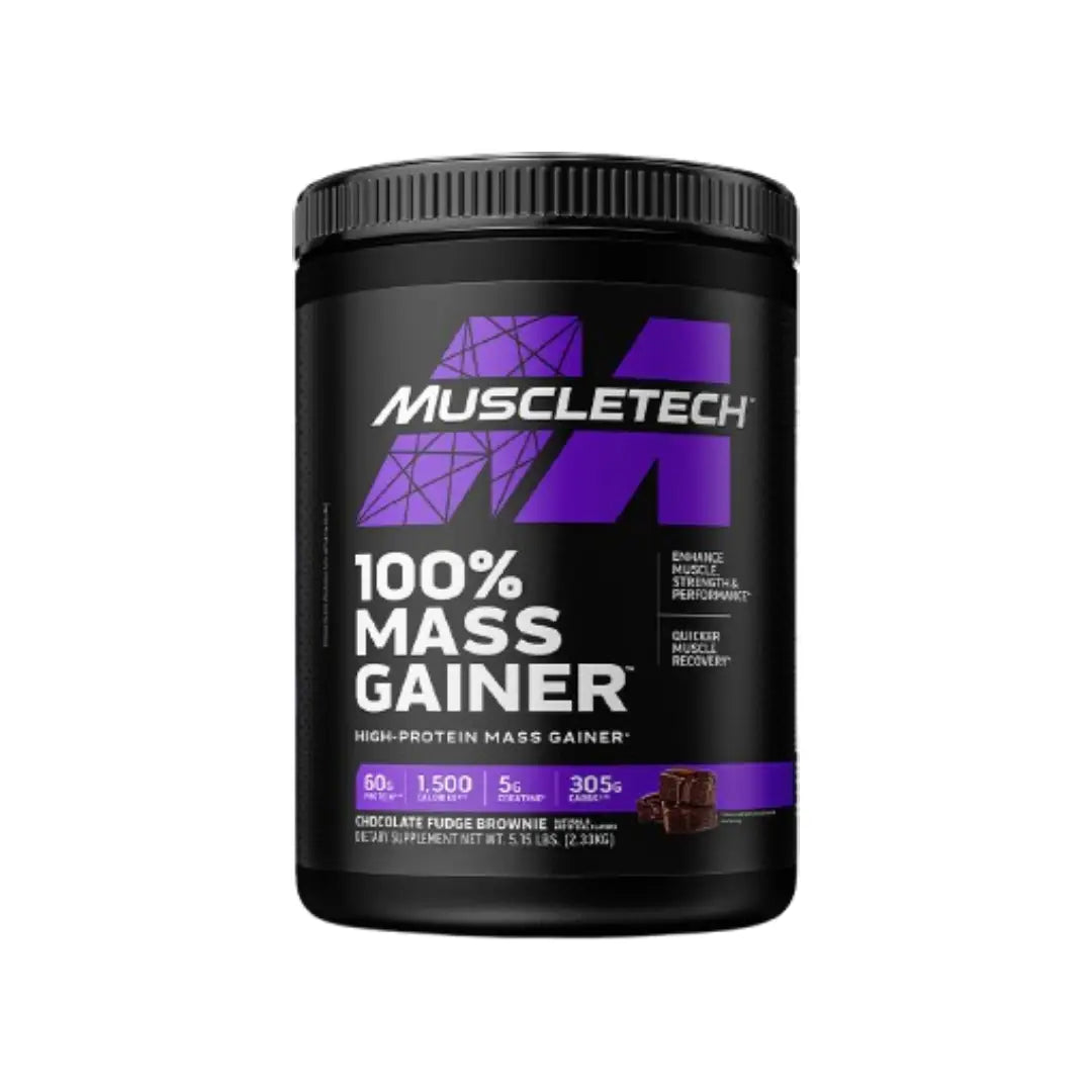 MuscleTech Mass Gainer 5.15lb Chocolate Fudge Brownie for weight gain and muscle building