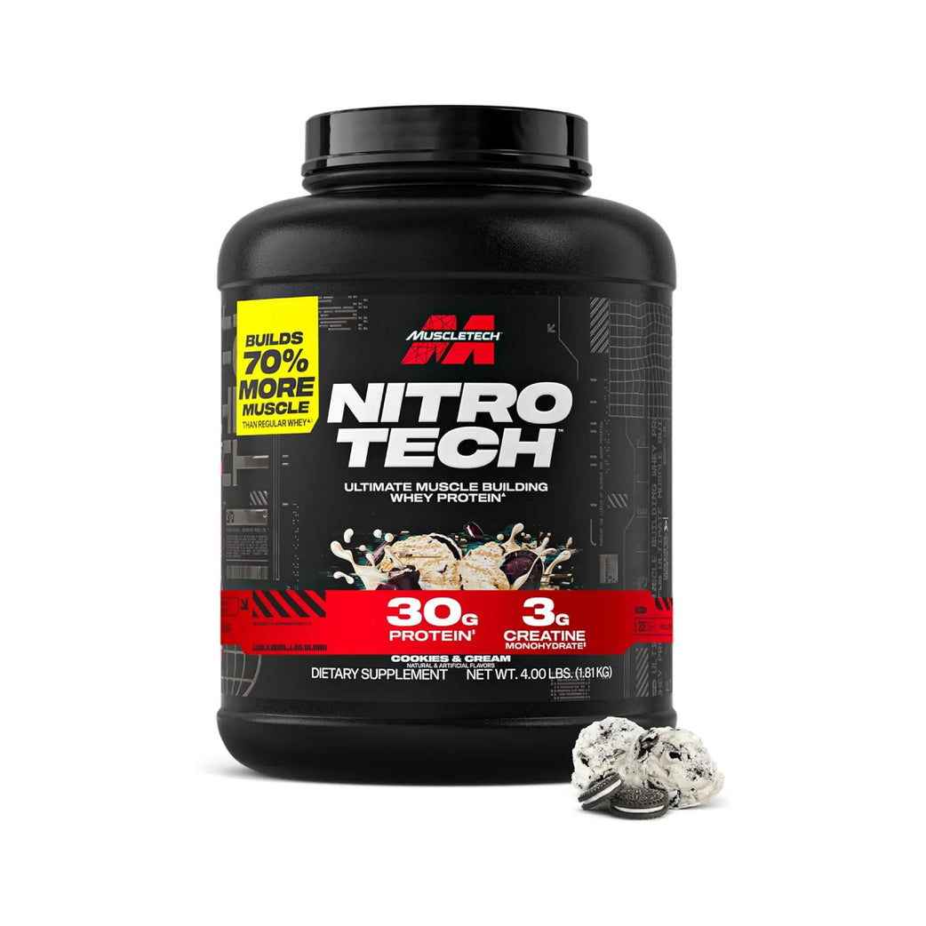 MuscleTech Nitro Tech 4lb Cookies & Cream Serv 40