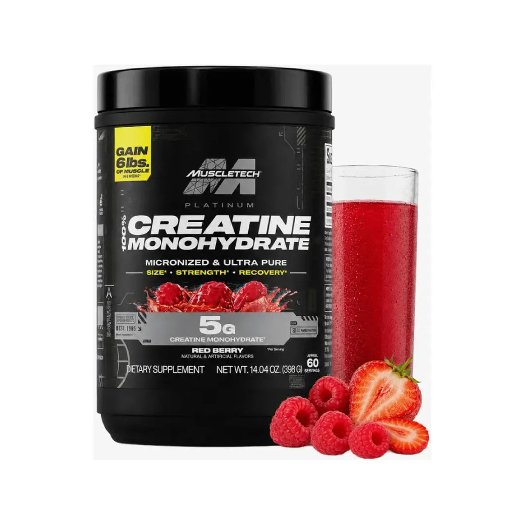 MuscleTech Platinum Creatine Monohydrate Red Berry 398G Serv 60