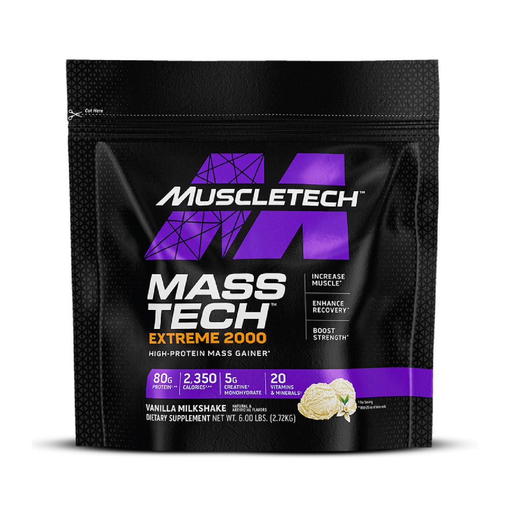 Muscletech Masstech Extreme 2000 6lb Vanilla Milkshake Serv 5