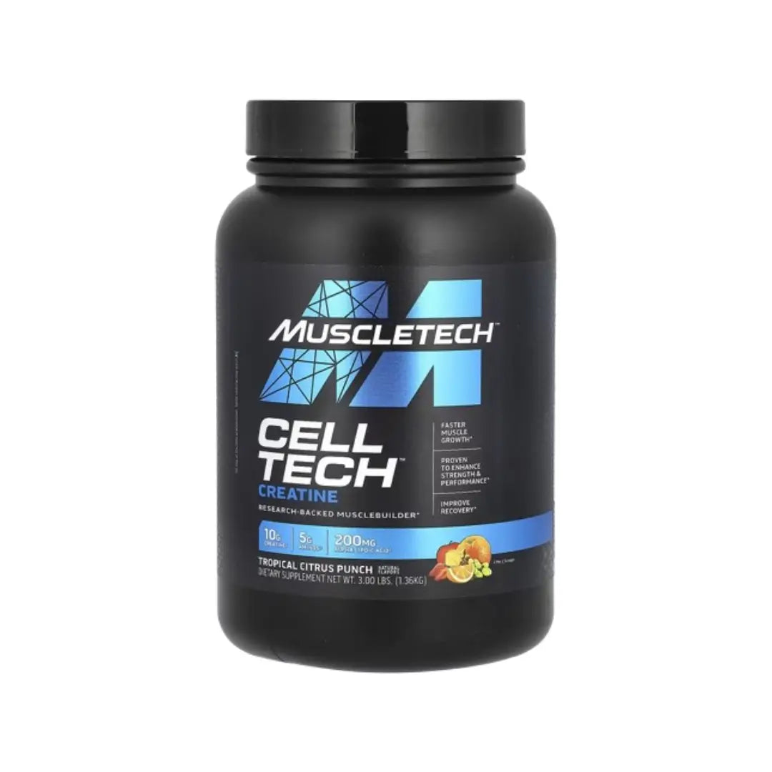 MuscleTech Cell Tech Tropical Citrus Punch 3lb Creatine and Carbohydrate Formula 27 Servings