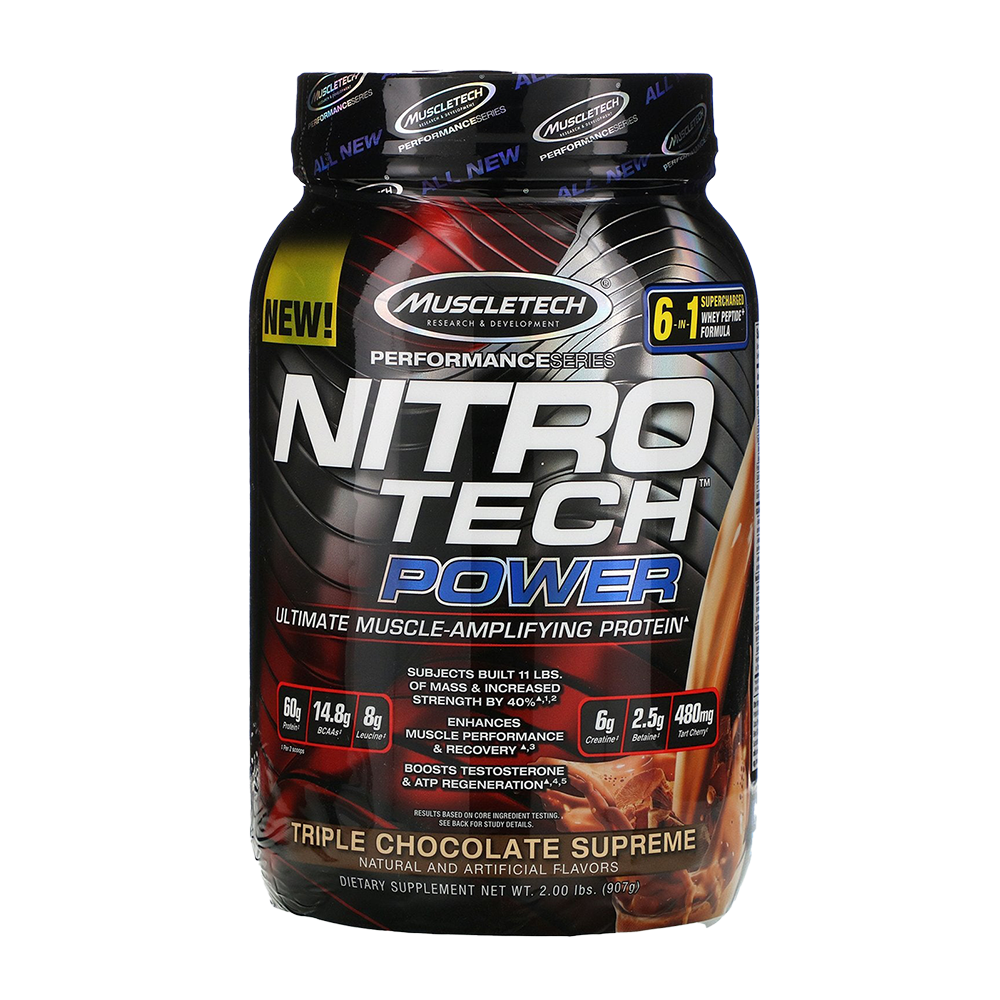 Muscletech, Nitro Tech Power, Triple Chocolate Supreme, 2 lbs (907 g)