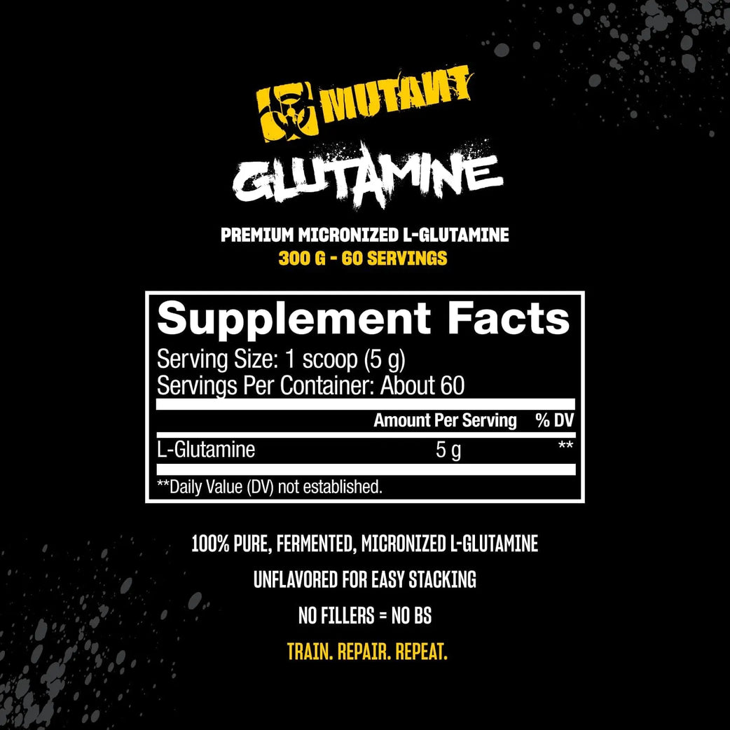 Mutant Glutamine 300g Unflavoured Serv 60
