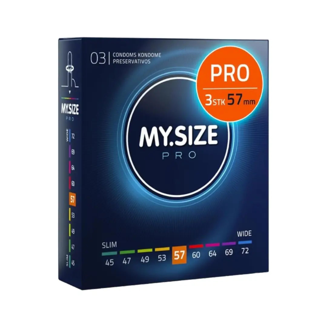 My Size PRO Ultra Thin Condoms 3 Pack custom fit latex condom box