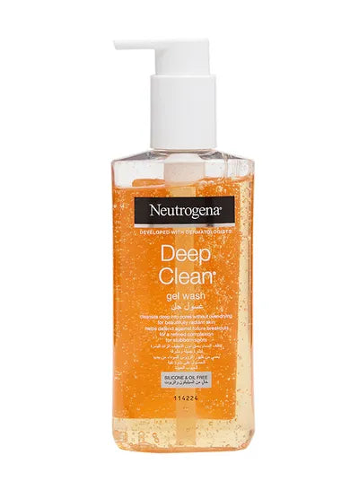 Neutrogena Face Wash, Deep Clean, Gel, Clear 200ml