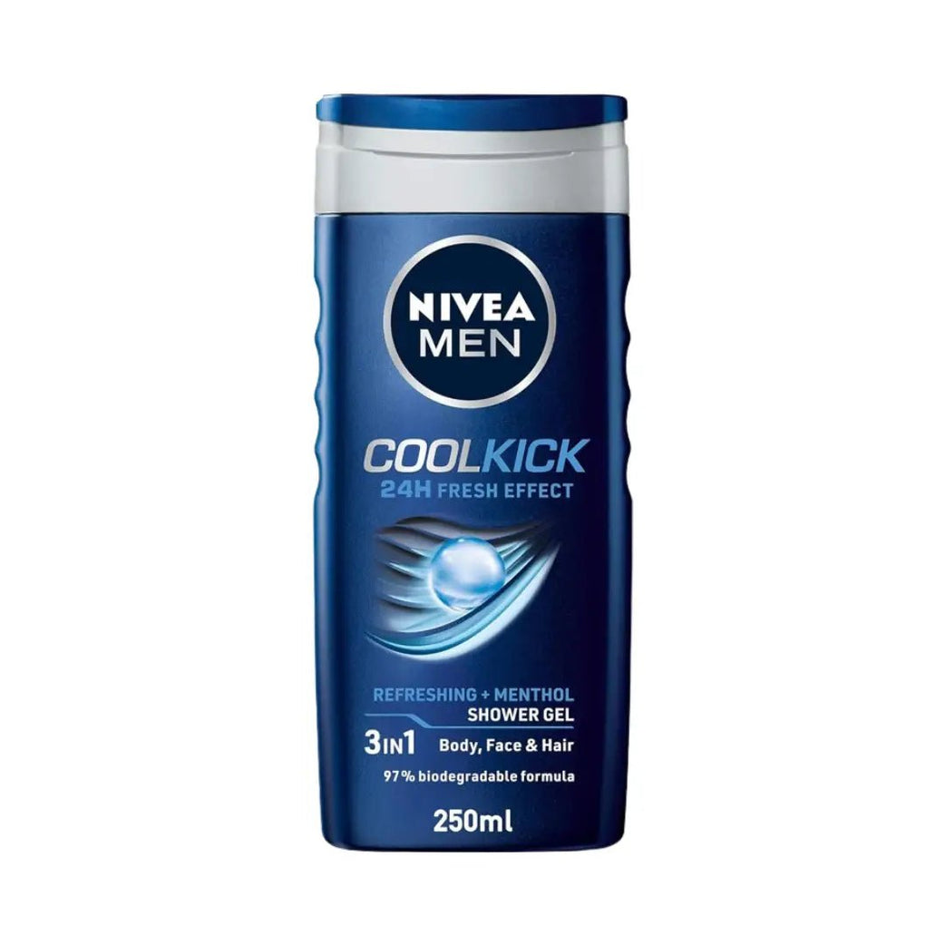 NIVEA Men 3in1 Cool Kick Shower Gel 250ml