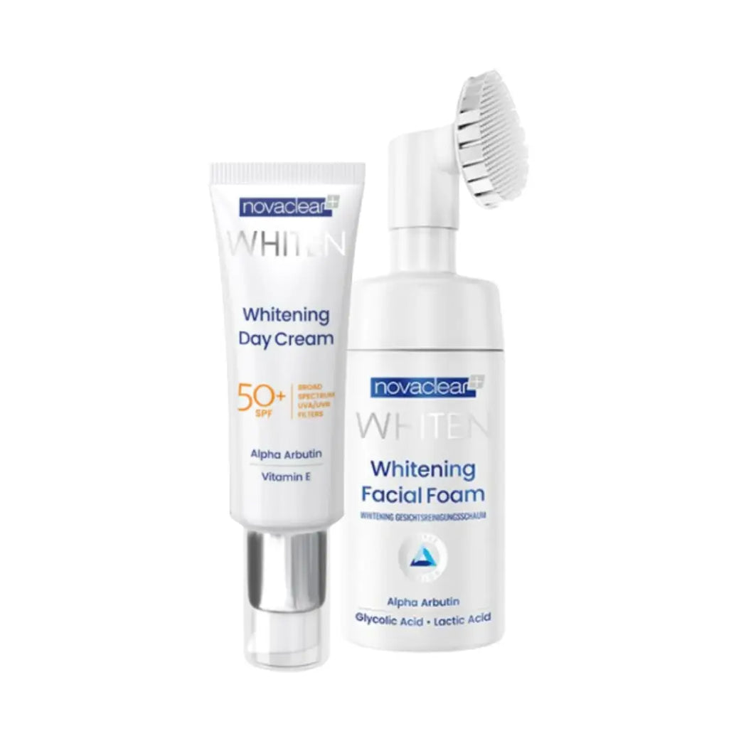 NOVACLEAR WHITENING DAY CREAM SPF 50 + WHITENING FACIAL FOAM 100ML