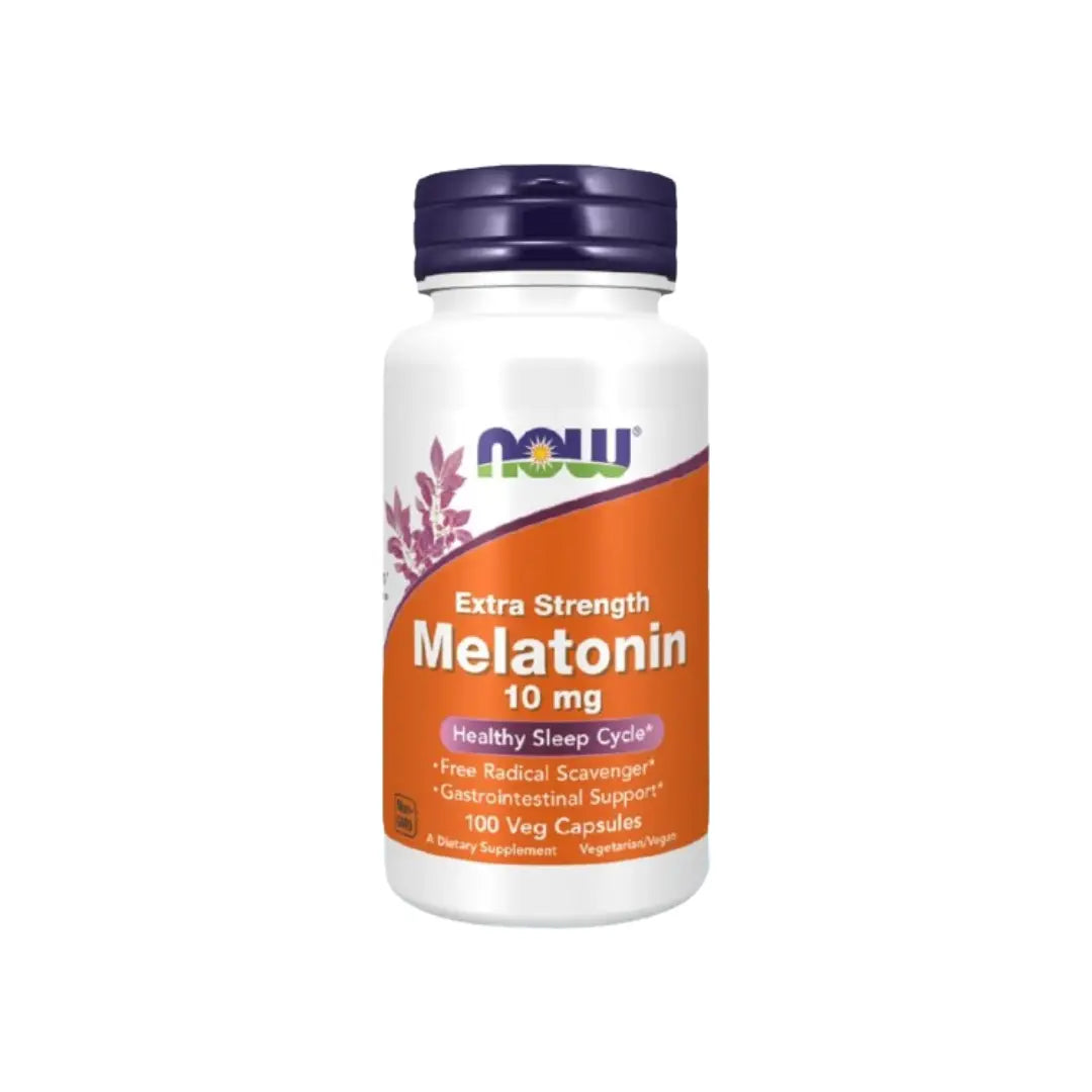 NOW Melatonin Extra Strength 10mg Capsules 100 Count – Melatonin Supplement