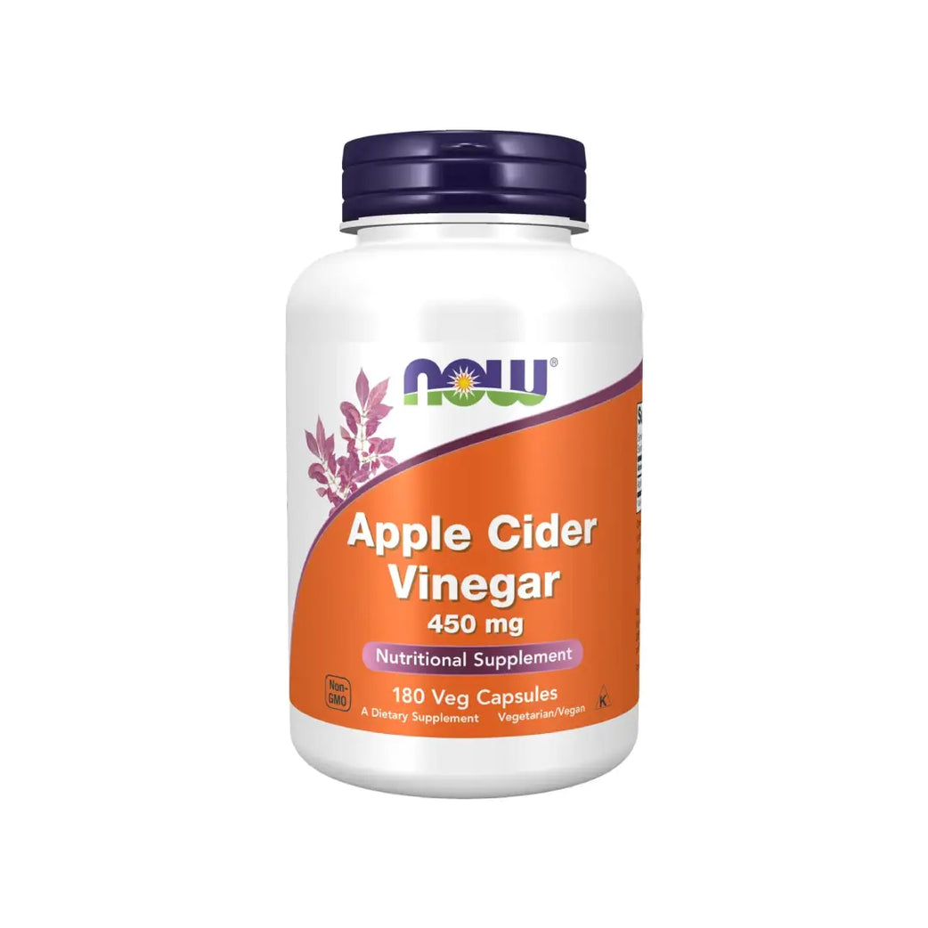 NOW Apple Cider Vinegar 450mg Capsules 180 Count – Apple Cider Vinegar Supplement