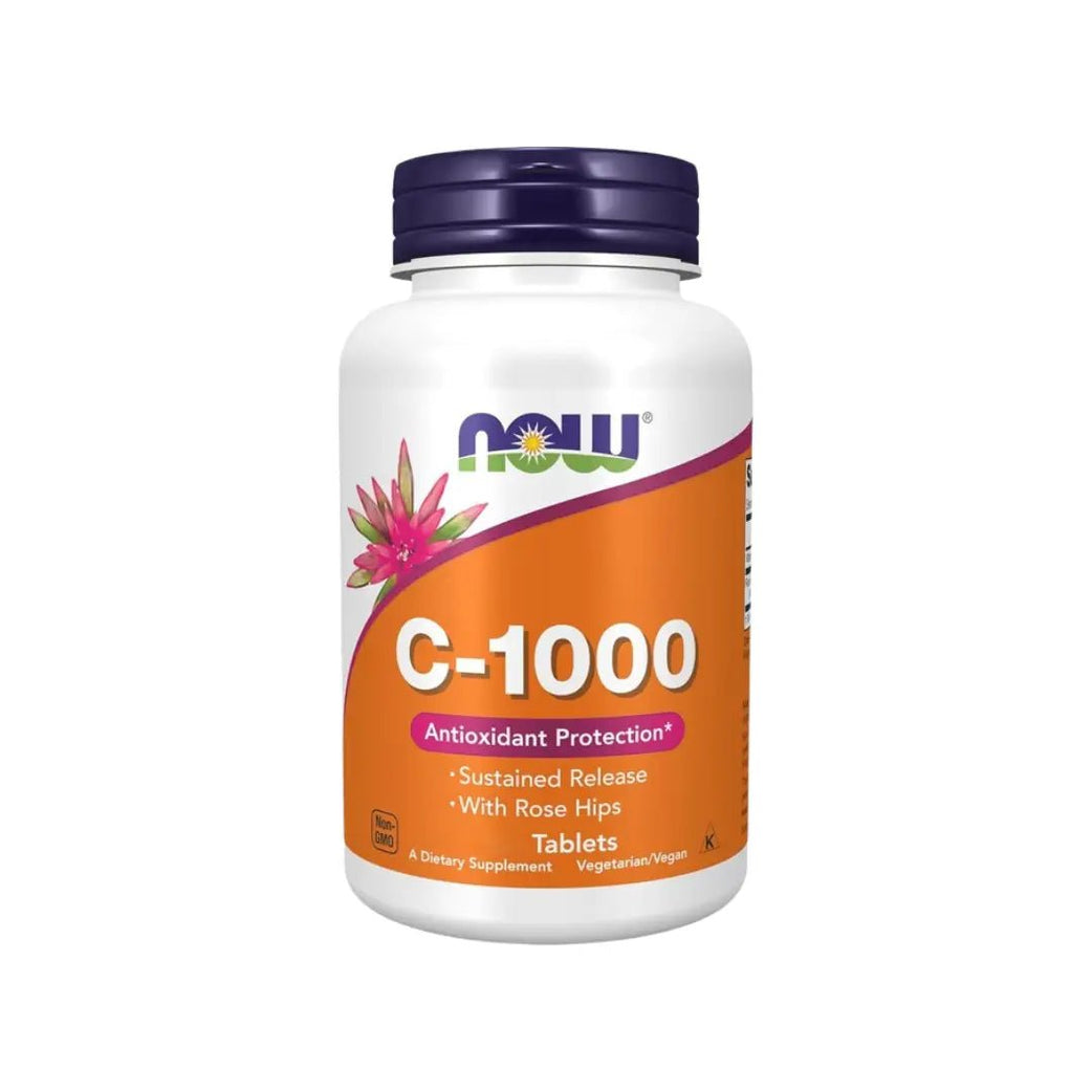 NOW C 1000mg Tablets 30s – Vitamin C with Bioflavonoids & Rose Hips