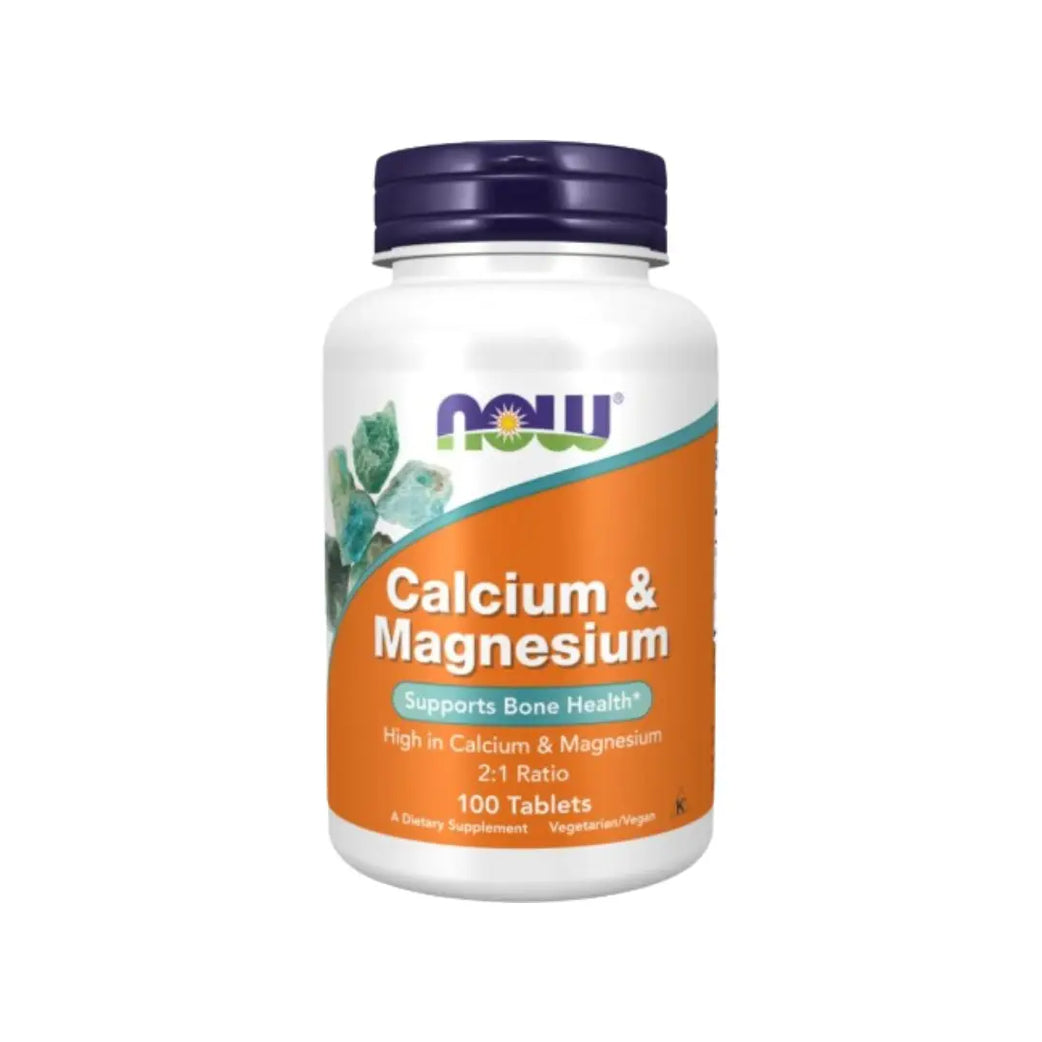 NOW Calcium Magnesium Vitamin D3 & Zinc Softgels bottle for bone and mineral support
