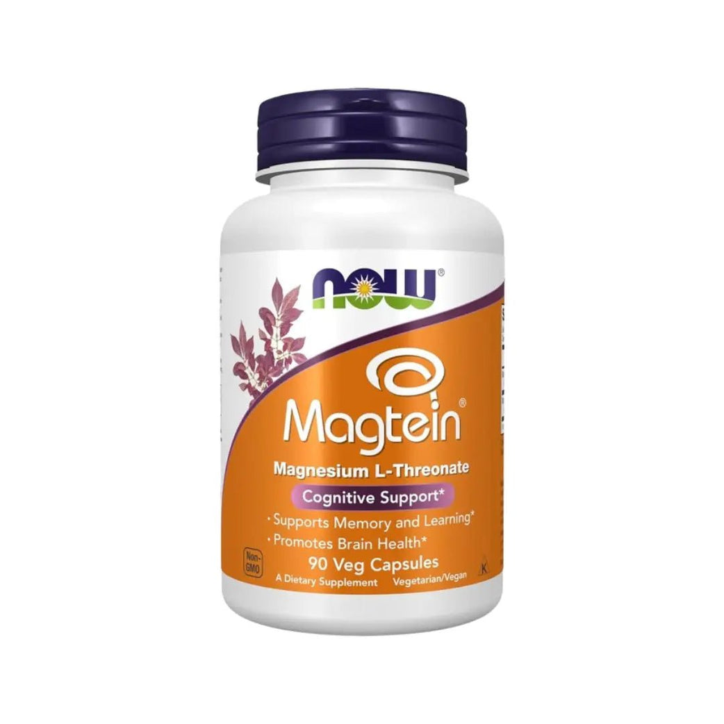 NOW Magtein Magnesium L-Threonate Capsules 90s – Brain & Cognitive Support Supplement