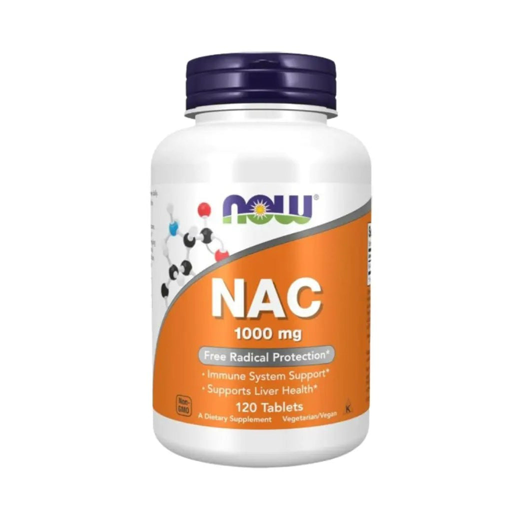 NOW NAC 1000mg 120 Tablets for antioxidant support and liver health