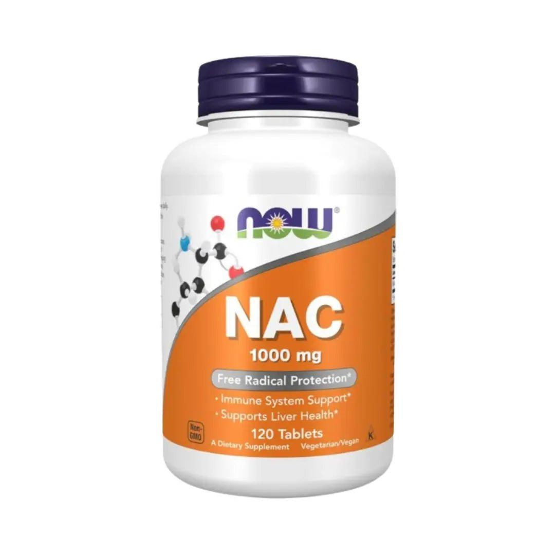NOW NAC 1000mg 120 Tablets for antioxidant support and liver health