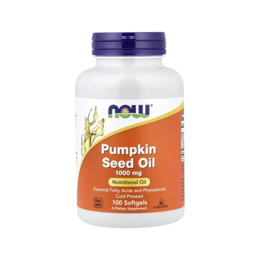 NOW Pumpkin Seed Oil 1000mg Softgels 100s Cold Pressed Pumpkin Seed Oil Supplement