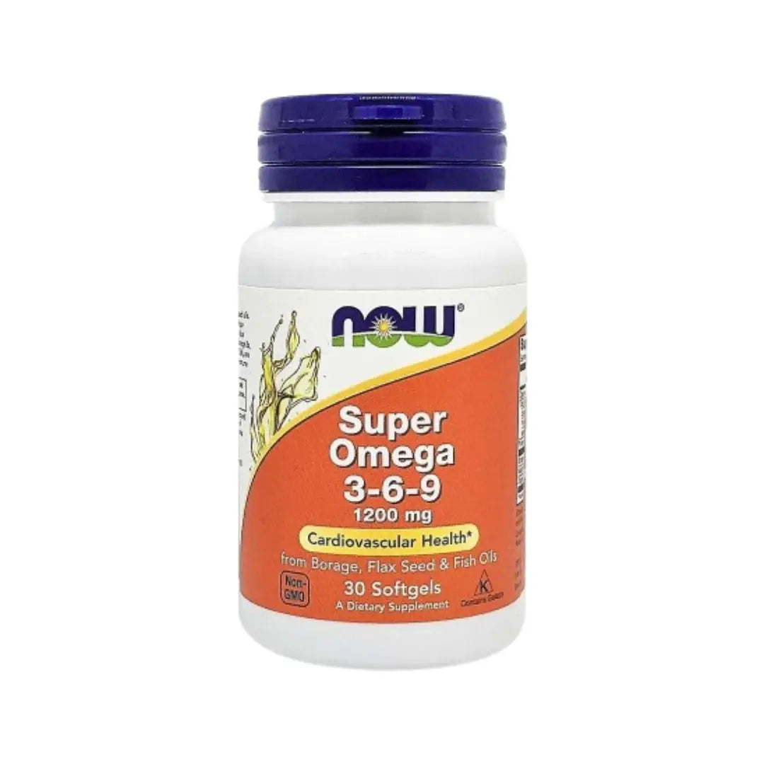 NOW Super Omega 3-6-9 1200mg Softgels – Balanced Essential Fatty Acids Supplement