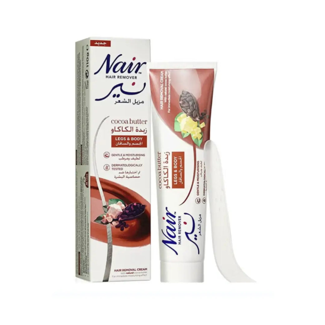 Nair Hair Removal Cream Cocoa Butter 110g | Moisturizing Depilatory Cream | Smooth & Soft Skin