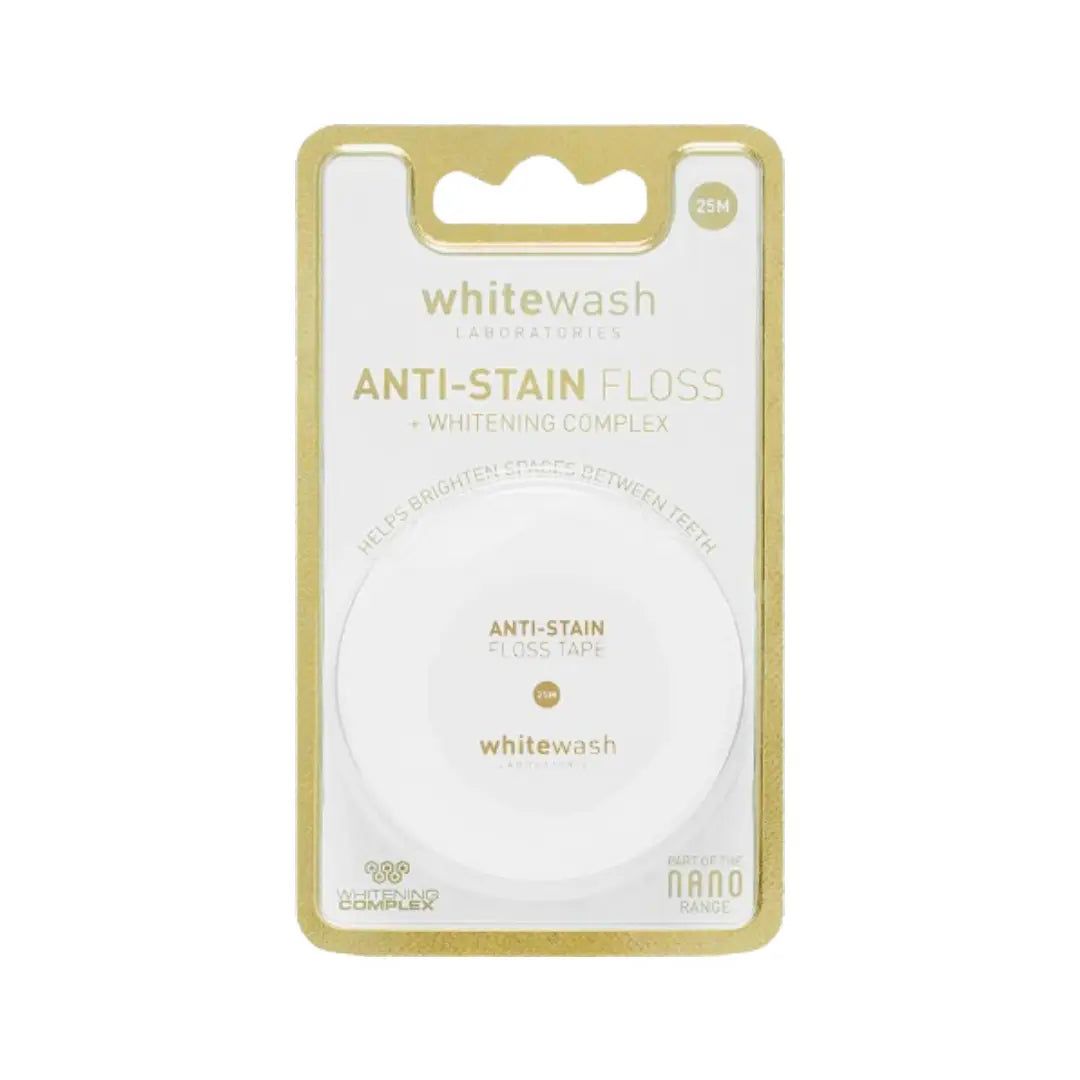 Nano Anti-Stain Floss Tape 25m | Whitening Dental Floss Tape with Xylitol