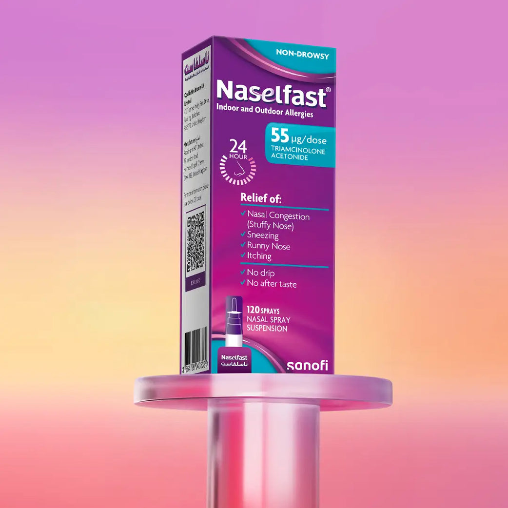 Naselfast 55mcg nasal spray 120 doses allergy relief