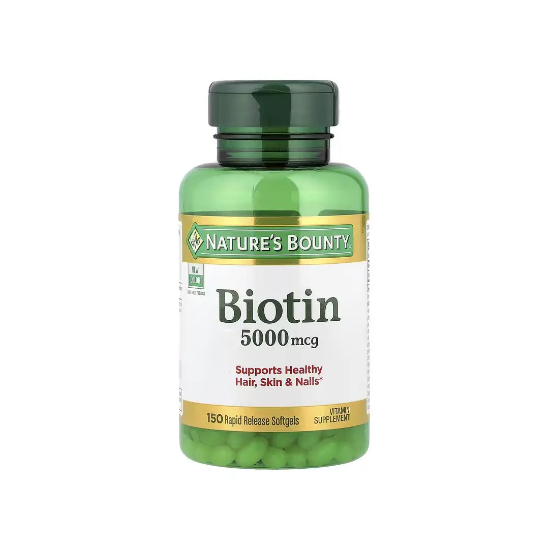 Nature's Bounty Biotin 5000mcg Softgels 150 Count – Biotin Supplement