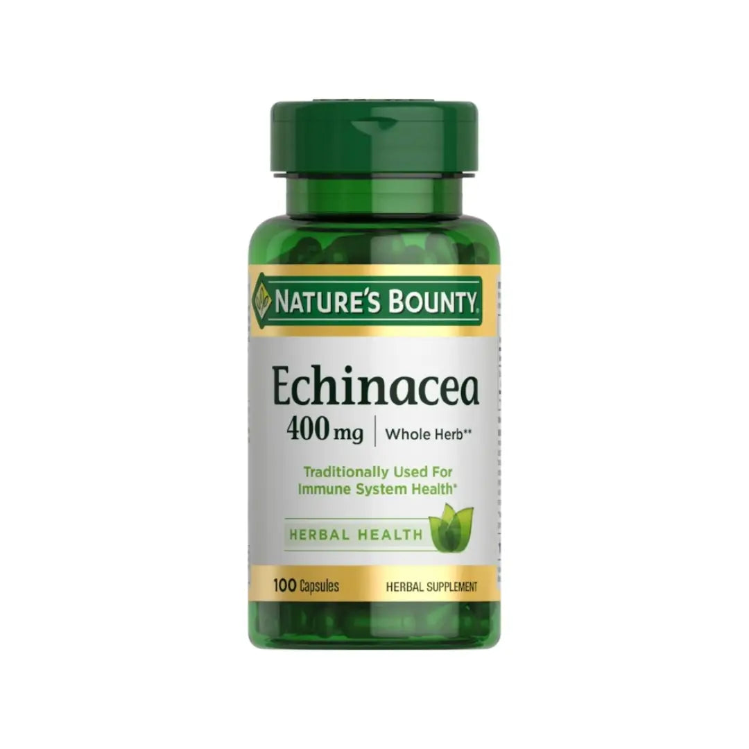 Nature’s Bounty Echinacea 400mg Capsules 100 Count – Herbal Supplement for Daily Wellness Support