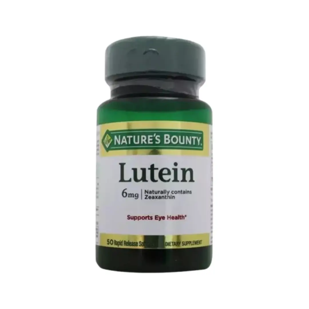 Nature's Bounty Lutein 6mg Softgels 50s Eye health supplement to support vision, macular protection, and overall eye wellness