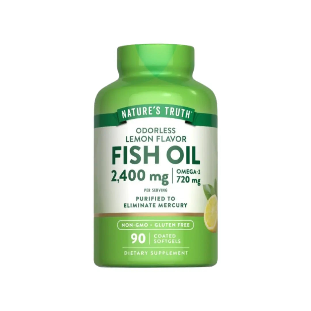 Nature's Truth Fish Oil 2400mg Softgels 90s – Omega-3 Fish Oil Supplement