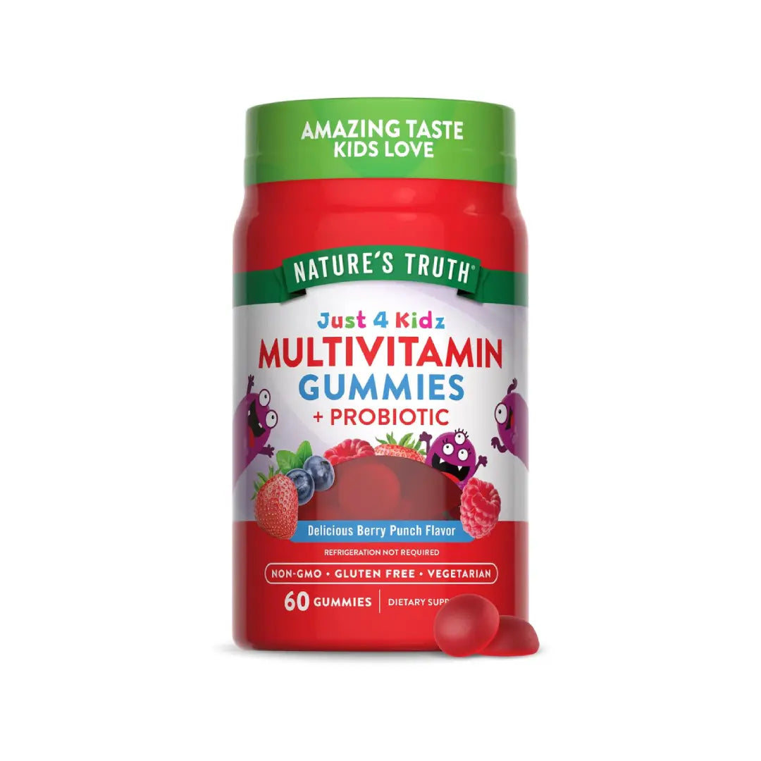 Nature's Truth Kids Multivitamin + Probiotic Gummies 60s – Children's Daily Supplement