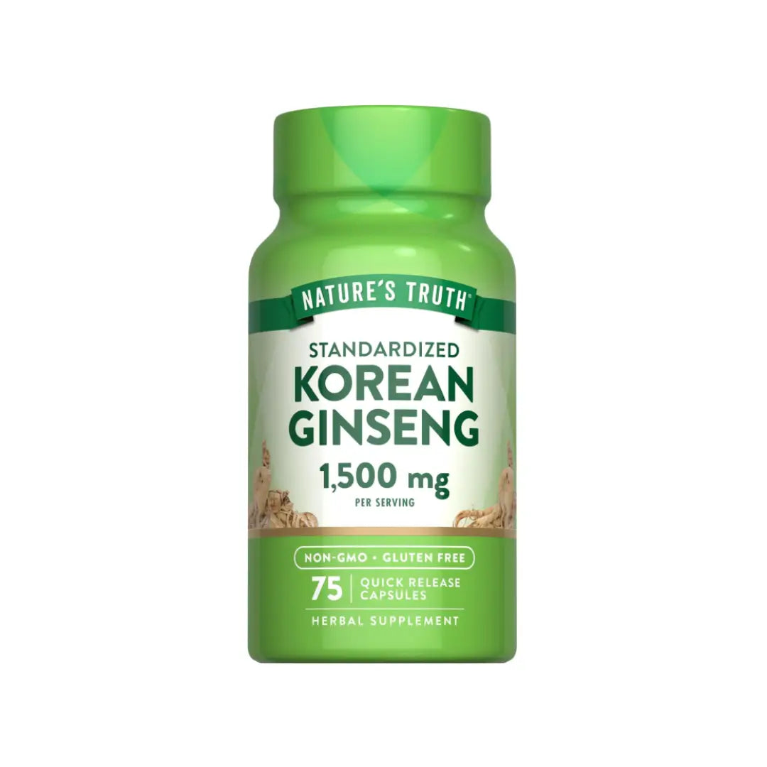 Nature's Truth Korean Ginseng 1500mg Capsules 75s – Ginseng Supplement