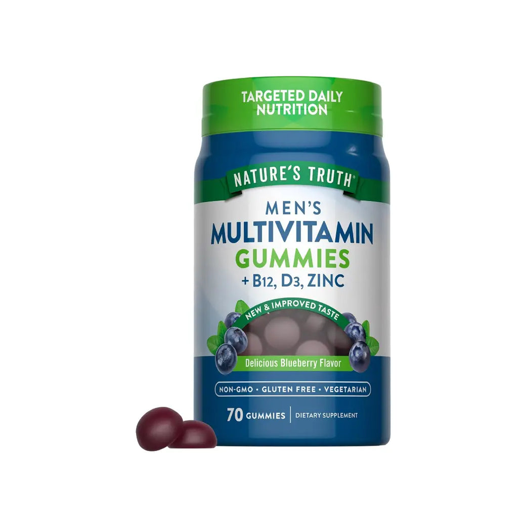 Nature's Truth Men's Multivitamin Gummies 70s – Daily Multivitamin Supplement