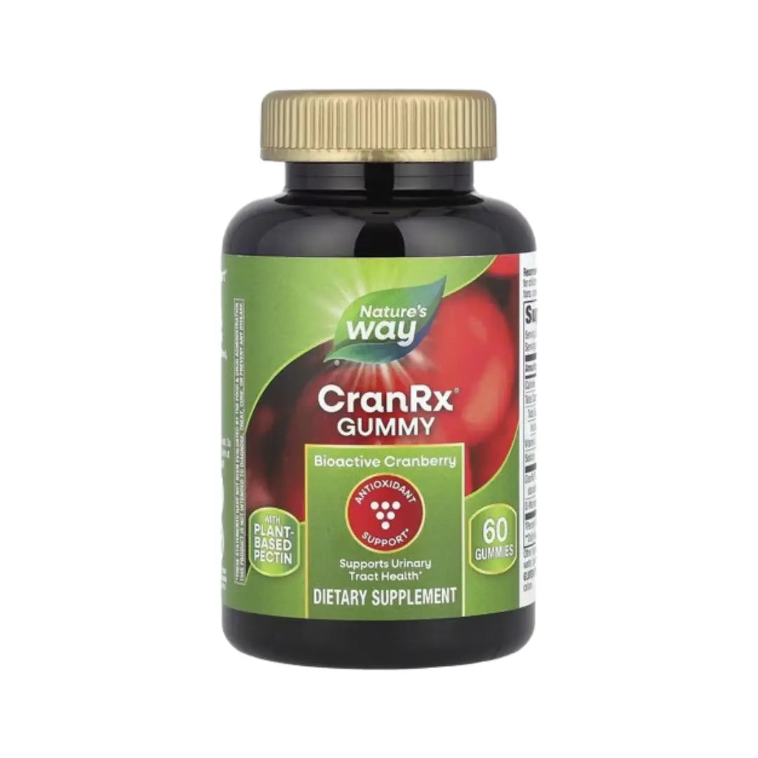 Nature's Way CranRx Gummies 60s – Cranberry Gummies with Vitamin C & D-Mannose for Urinary Health Support