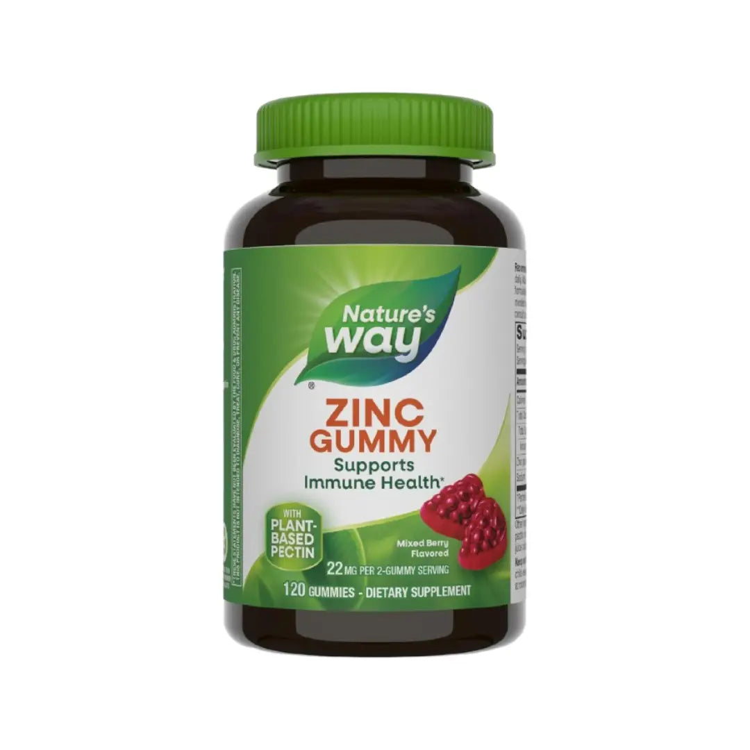 Nature’s Way Zinc Mixed Berry Gummies 120s – Zinc Supplement Gummies for Daily Immune & Wellness Support