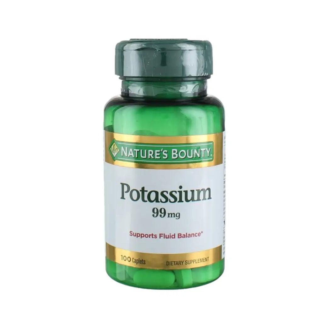 Nature’s Bounty Potassium 99mg Caplets 100s – Daily Mineral Supplement for Electrolyte Balance
