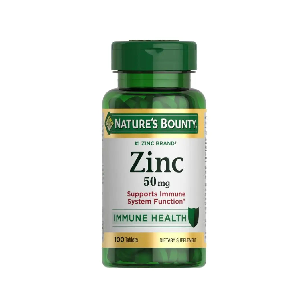 Nature’s Bounty Zinc 50mg Tablets 100s – Daily Mineral Supplement for Immune & Metabolism Support