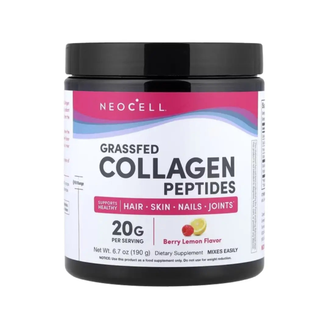 NeoCell Grassfed Collagen Peptides Powder Berry Lemon 190g – Flavored Collagen Supplement
