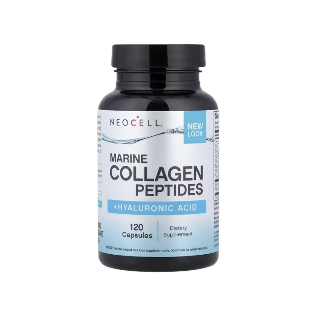 NeoCell Marine Collagen Peptides + Hyaluronic Acid Capsules 120s – Collagen & Beauty Support Supplement
