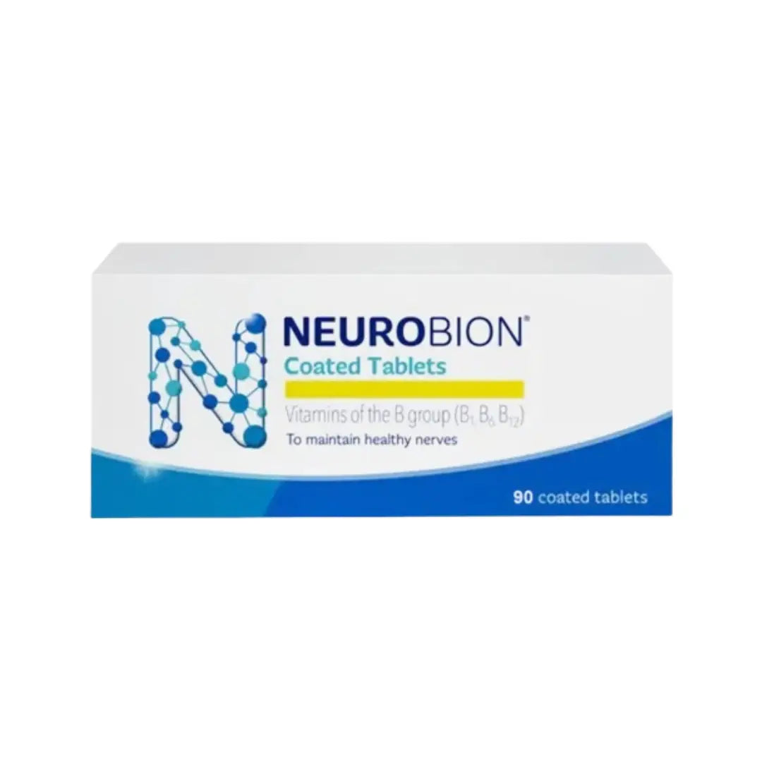 Neurobion Coated Tablets 90 Count – Vitamin B Complex Supplement (B1, B6, B12) for Daily Nutritional Support