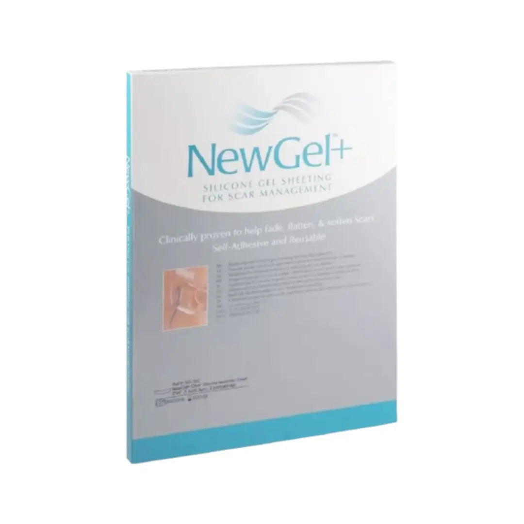 NewGel+ Beige Silicone Gel Sheeting 12.7 × 15.2cm (1 Sheet) – Reusable Skin Care Silicone Sheet for Scar Appearance Support